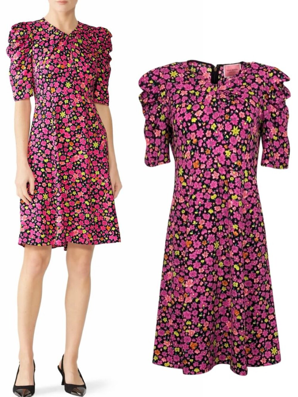 KATE SPADE Marker Floral A Line dress sz 6